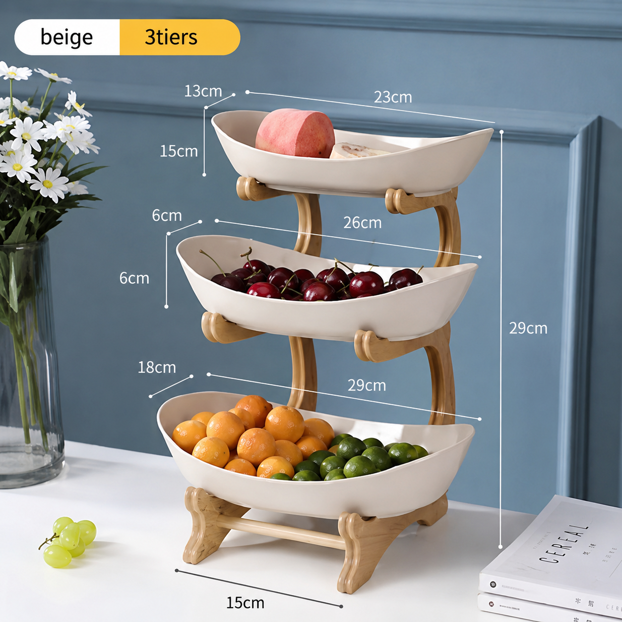 2/3-tier fruit plate.