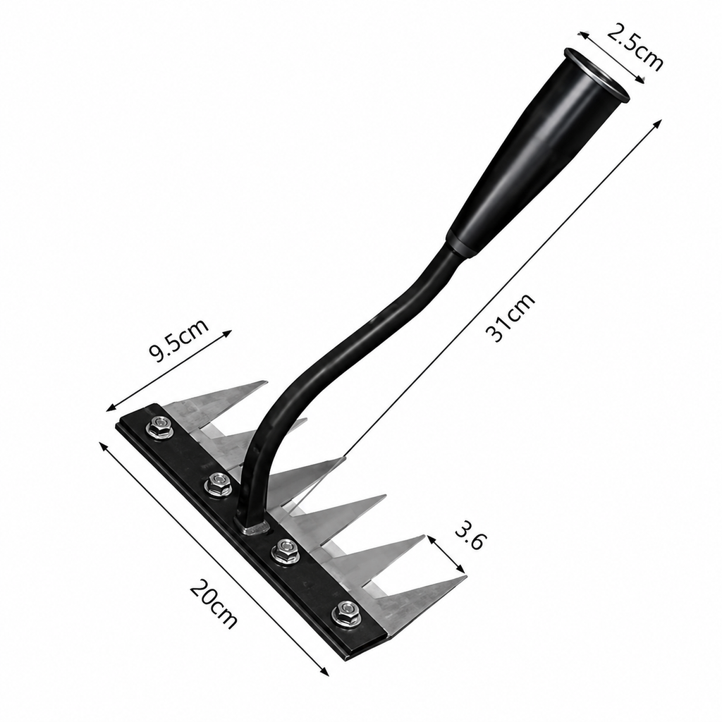 5/6/7/8-tooth carbon steel garden hand rake.
