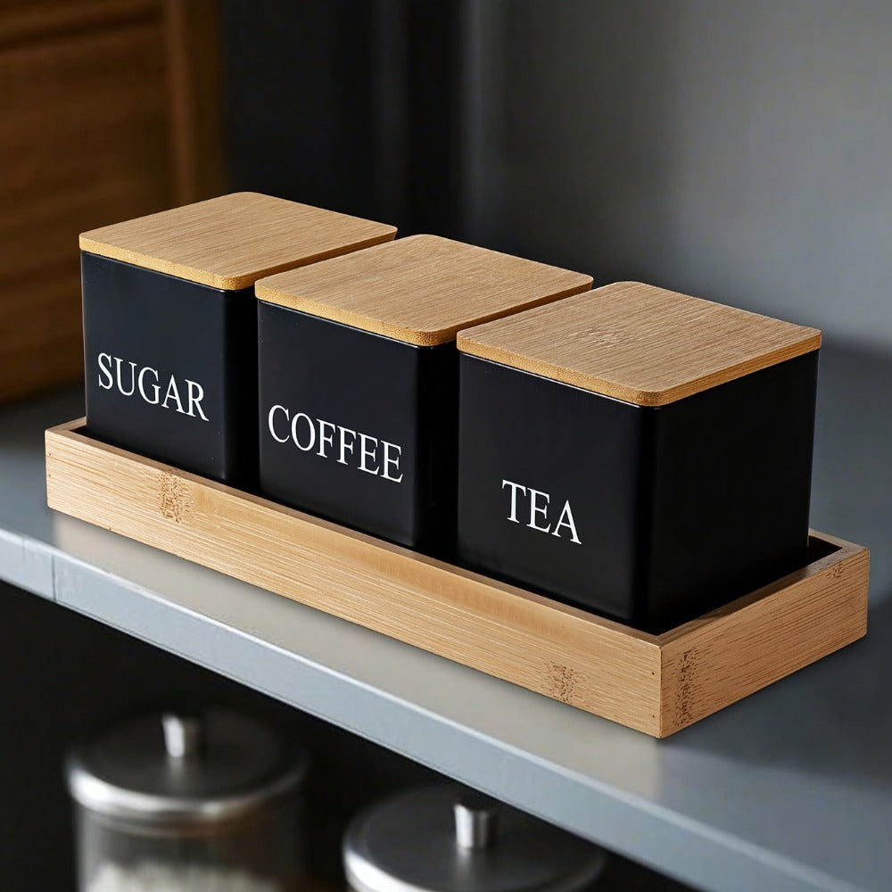 metal containers for storing coffee beans