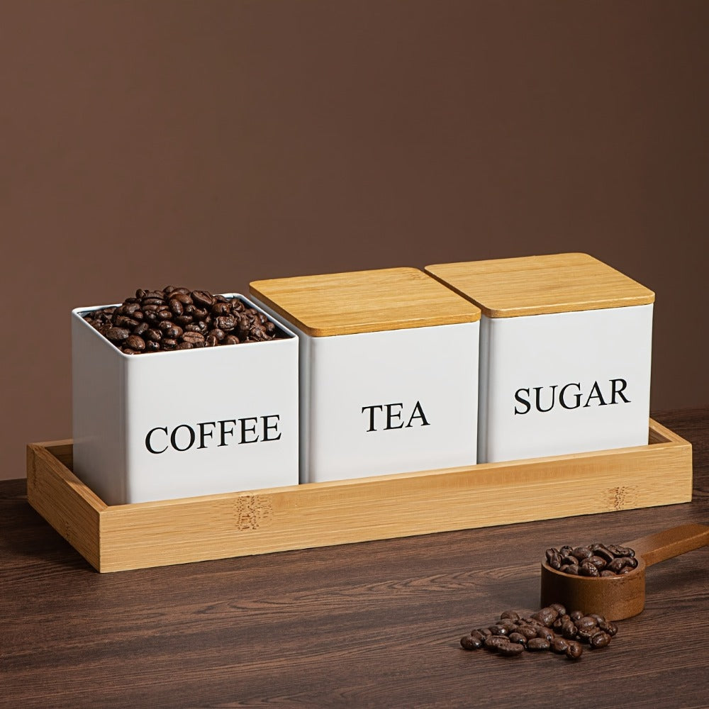 metal containers for storing coffee beans