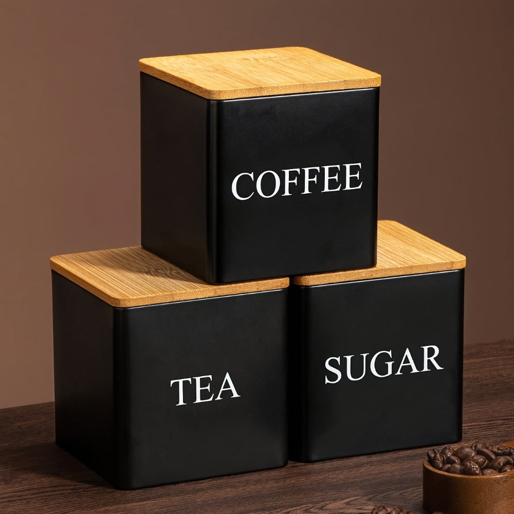 metal containers for storing coffee beans