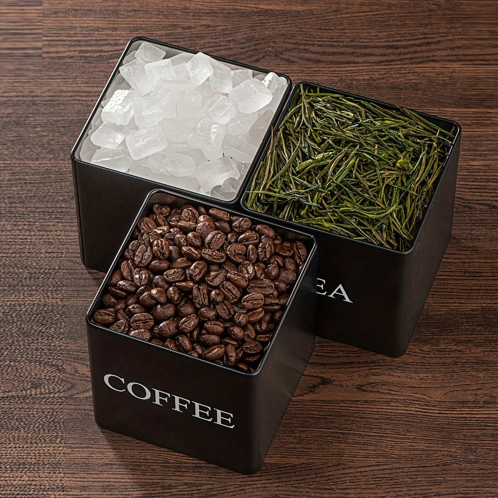 metal containers for storing coffee beans